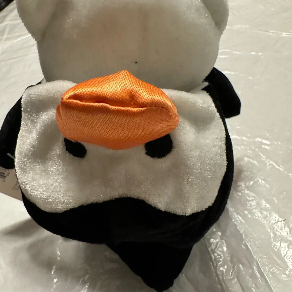 NWT Christmas Costume Bears Black, White And Orange Snuggie Toy